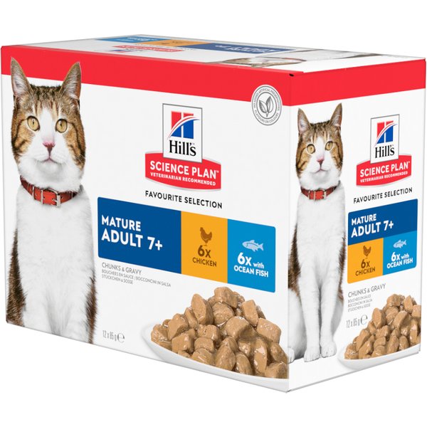 48x85g Mature Adult Vis selectie Hill's Science Plan Kattenvoer