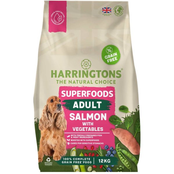 Harringtons Adult Grain Free with Superfoods Dry Dog Food - Salmon