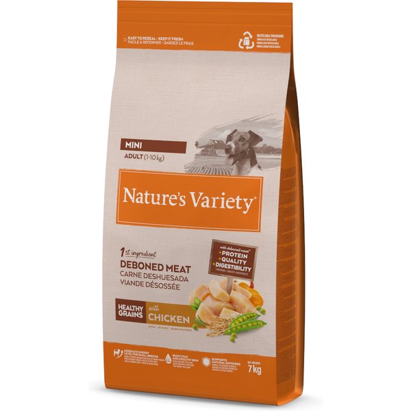 Nature's Variety Healthy Grains Adult Mini frango - Pack económico: 2 x 7 kg