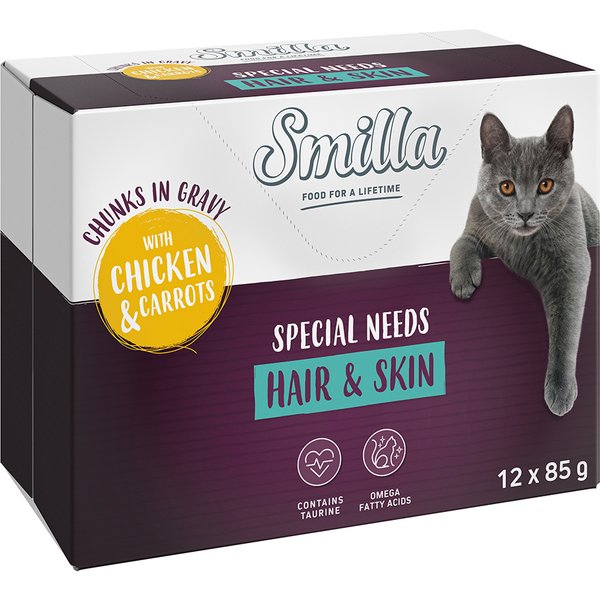 Smilla Hair & Skin Pedaços com legumes - Frango e cenouras (12 x 85g)