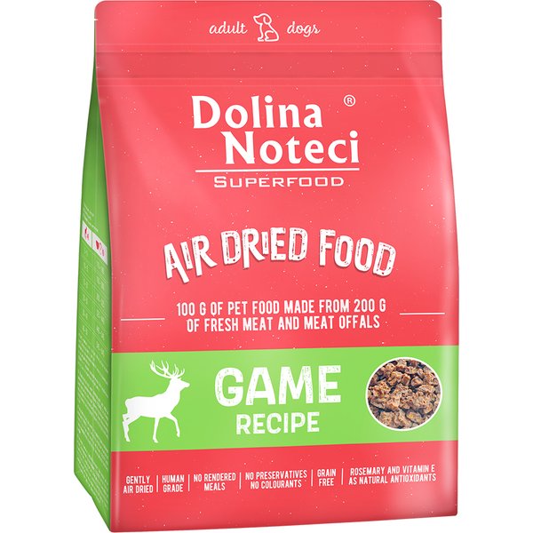 Dubbelpak: 2x1kg Dolina Noteci Superfood Adult droogvoer met wild droogvoer voor honden