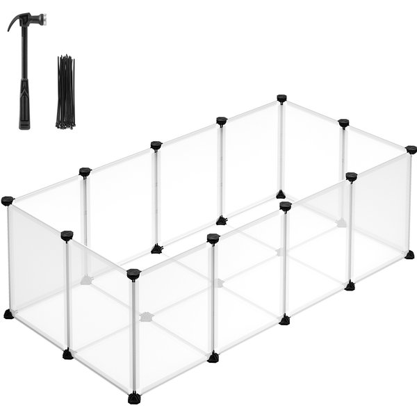 Songmics Cabinet aus Plastik, weiß 125x63x42cm Freigehege
