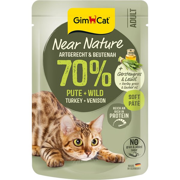 GimCat Near Nature 16 x 85 g (VERSCHIEDENE SORTEN: Kip, Rund etc.) - Pute & Wild