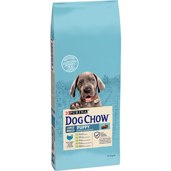 14 kg Dog Chow Puppy Large Breed Kalkoen Hondenvoer