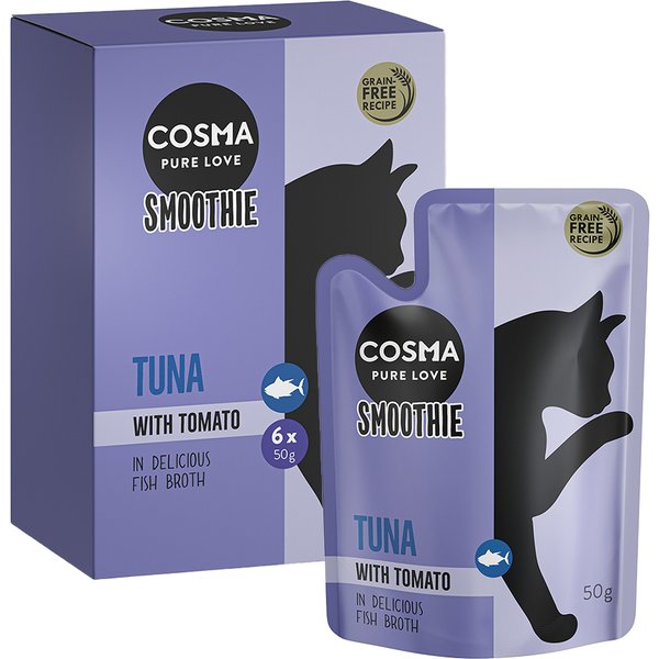 12x60g Cosma Smoothies Kattensnacks Tonijn met Tomaat