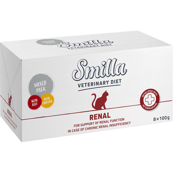 Smilla Veterinary Diet 24 x 100 g - Pack económico misto - Renal: frango + vaca