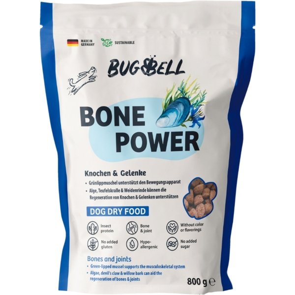 800g BugBell Bone Power droogvoer voor honden