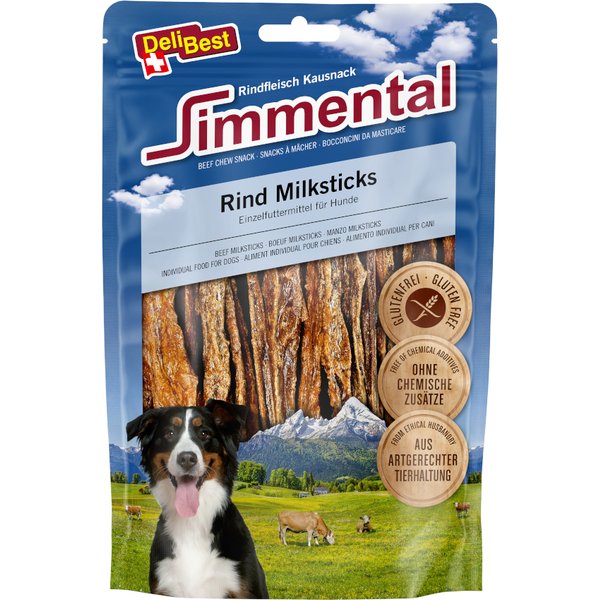 Dubbelpak: 2x200g DeliBest Simmental Rund Milksticks hondensnacks