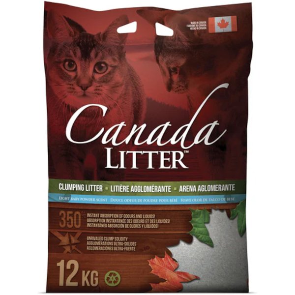 Dubbelpak: 2x12kg Canada Litter Babypowder Scent kattenbakvulling