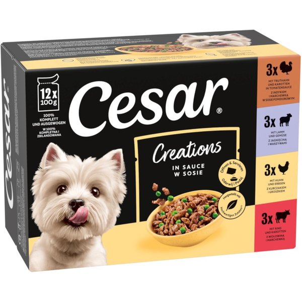 Cesar Seleção de carne com verduras em molho - Pack económico: 48 x 100 g