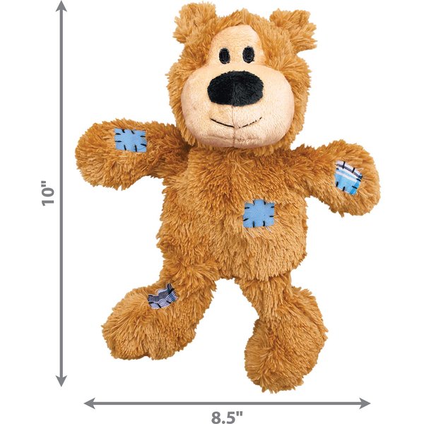 KONG Wild Knots urso de brincar para cães - M/L: C 26 cm x L 21 cm x A 10 cm (aprox.)