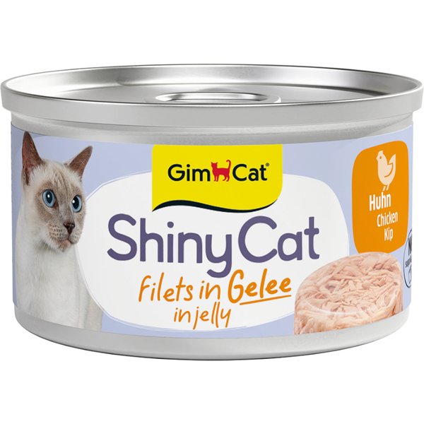 GimCat ShinyCat em gelatina 6 x 70 g - Frango
