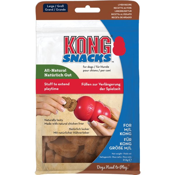KONG Snacks de fígado para cães - L: 2 x 312 g (7 g/unidade)