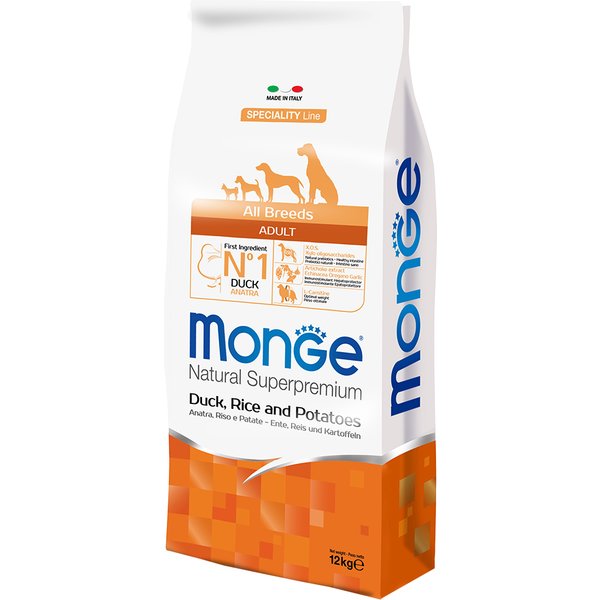 Monge Superpremium All Breeds Adult Eend, Rijst & Aardappel - 12 kg