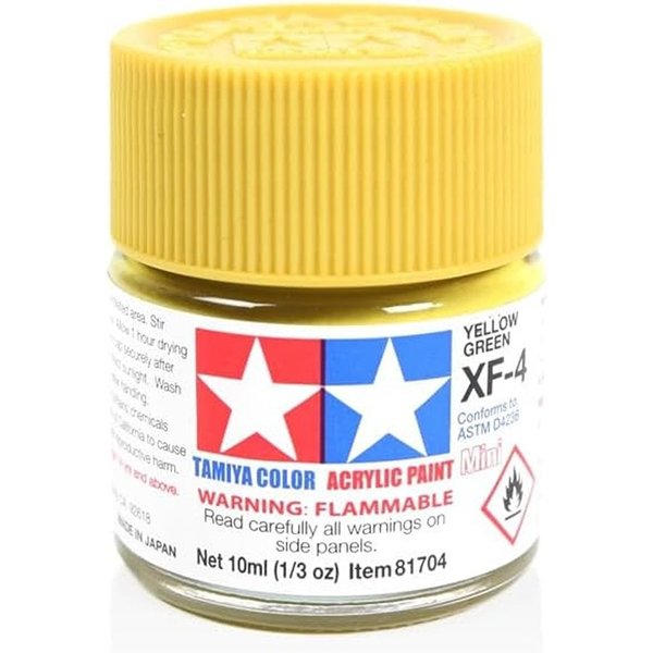 Tamiya Mini XF 4 Yellow Green Acrylic Paint 10ml