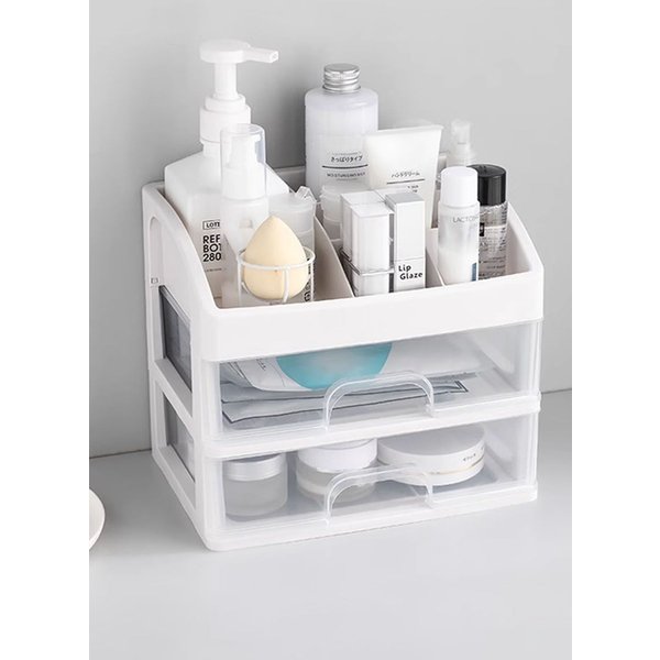 Living and Home Multi-layer Desktop Storage Box in White
