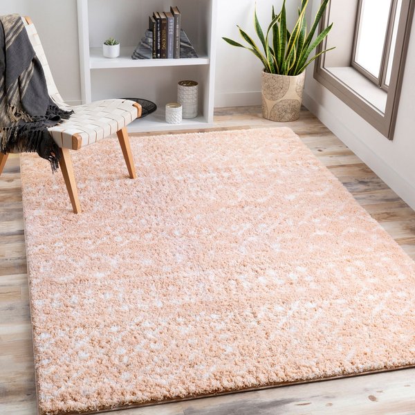 Livabliss Aliyah Shag-Shaggy Pink Ivory Global Plush Soft Pile Living Bedroom Rug | Size: 200 cm x 275 cm