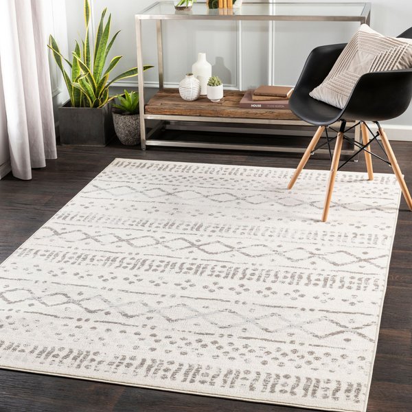 Livabliss Scandi Global Hativi Area Rug in Light Grey | Size: 200 cm x 275 cm