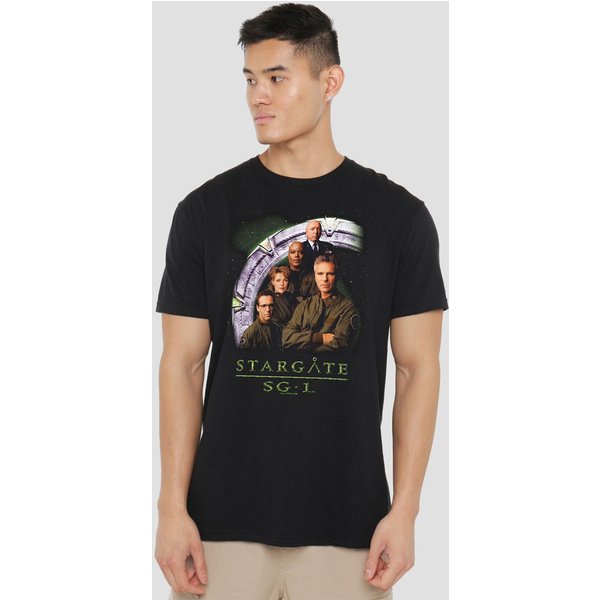 StarGate Sg1 Cast Stacked T-Shirt, Black | Size: 2XL