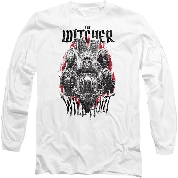 The Witcher - The Wild Hunt Long Sleeve T-Shirt, White | Size: 2XL