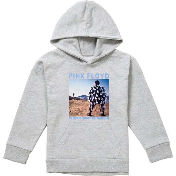 Pink Floyd Delicate Sound Youth Kids Pull-Over Hoodie, Athletic Heather in Grey | Size: 7-8 Years
