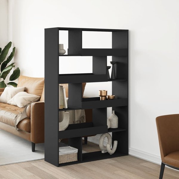 Berkfield Home Room Divider Black 100x33x156.5 cm Engineered Wood