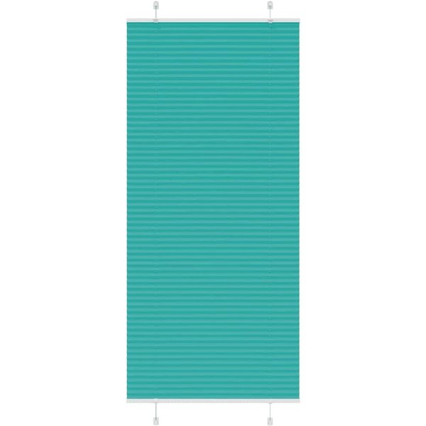Berkfield Home Pleated Blind Petrol Green 95x200 cm Fabric Width 94.4 cm Polyester