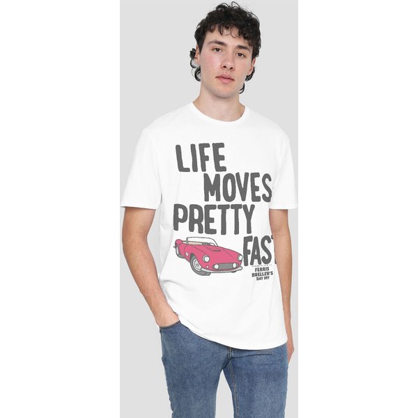 Paramount Home Entertainment Ferris Bueller The Slow Down Unisex Adult T-Shirt, White | Size: 2XL