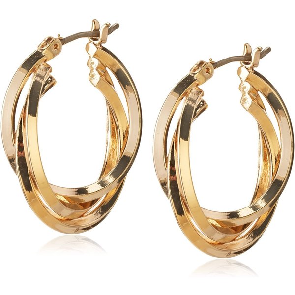 Anne Klein Jewellery Women's Twisted Hoop Earrings - Gold