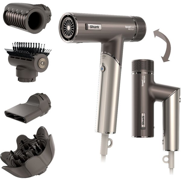 Shark SpeedStyle Pro FLEX 4-in-1 High-Velocity Hair Dryer System HD542UK in Silver