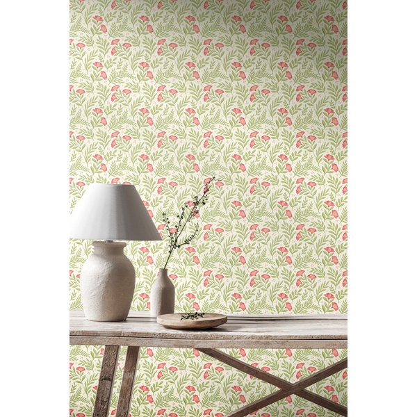 Hoopla Walls Petite Posy Matt Wallpaper in Dark Pink