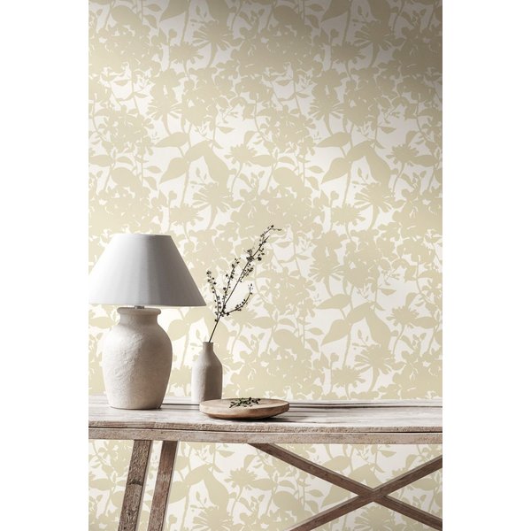 Hoopla Walls Summer Silhouette Matt Wallpaper in Light Beige