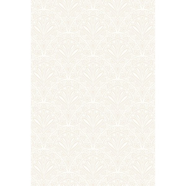 Hoopla Walls Ditsy Deco Fan Sky Wallpaper in Pale Grey