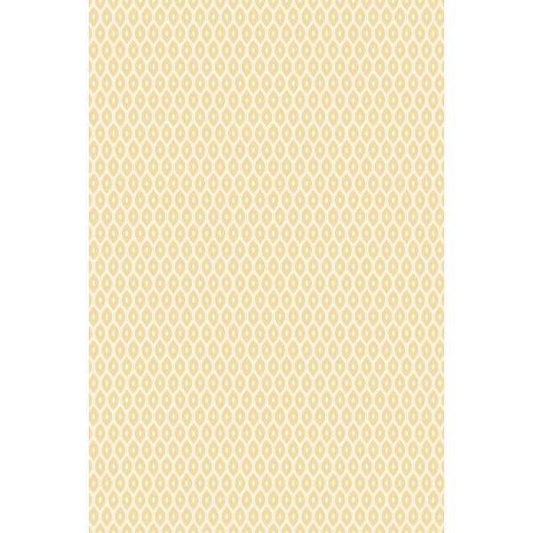 Hoopla Walls Tiny Ogee - Straw 10m Wallpaper in Yellow