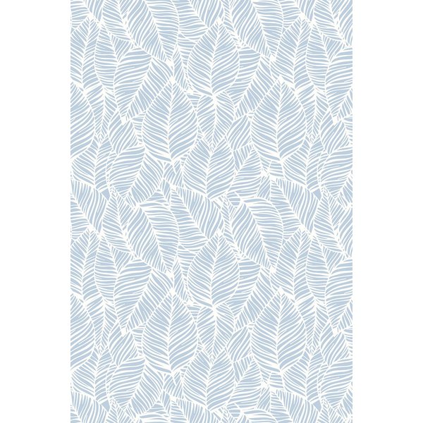 Hoopla Walls Zebra Leaf - Wedgewood 10m Wallpaper in Blue