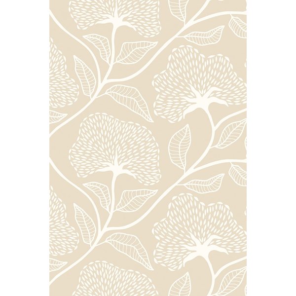 Hoopla Walls Dash Trail - Oatmilk 10m Wallpaper in Beige