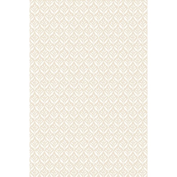 Hoopla Walls Mini Leaf - Linen 10m Wallpaper in Beige