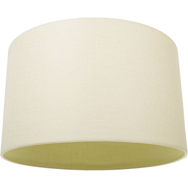 Happy Homewares Contemporary & Sleek Linen Fabric Lampshade in Cream | Size: 12 inches