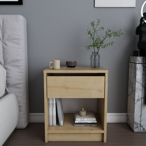 Decorotika Sheridan Nightstand in Light Oak