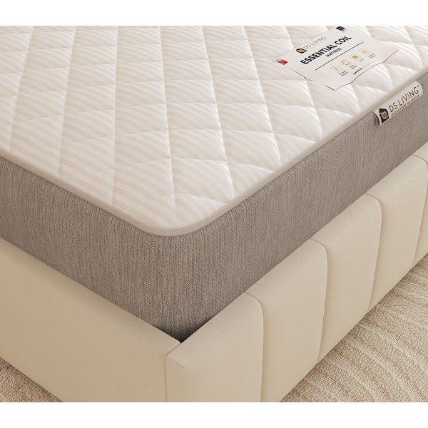 DS Living EasyRest Medium Soft Spring Essentials Mattress in Grey | Size: Small Double
