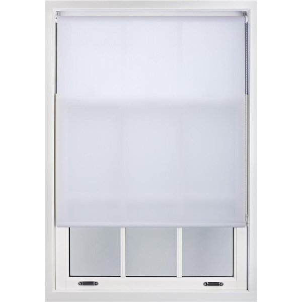 Furnished White Daylight Roller Blinds - Trimmable Window Shade | Size: 240 cm width x 210 cm drop