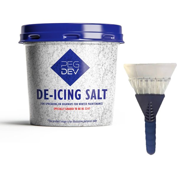 Pegdev White De-Icing Salt Car Window Scraper, Rapid Melt, Non-Corrosive 1.5kg