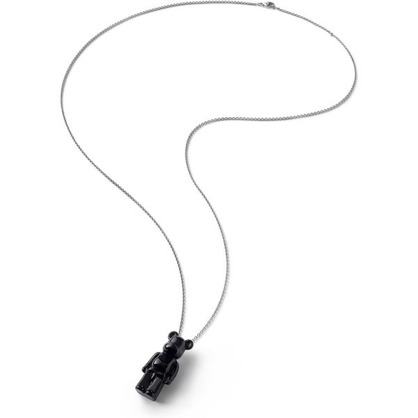baccarat Women's BearBrick Long Necklace, Silver, Black Crystal 2814117 | Size: Standard