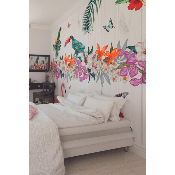 Origin Murals Birds of Paradise Wall Mural | Size: W300 cm x H240 cm