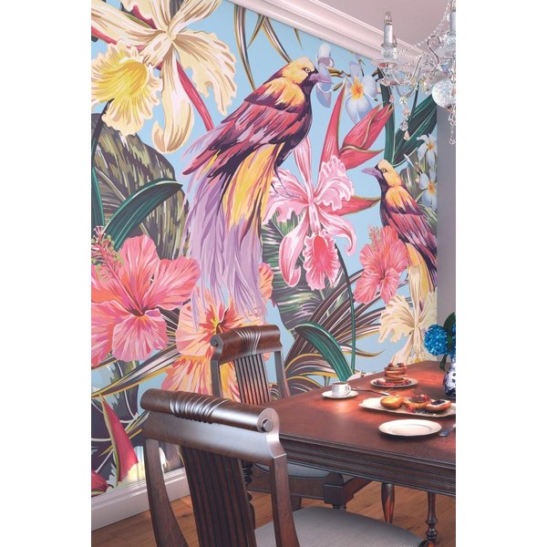 Origin Murals Birds & Flowers Wall Mural | Size: W350 cm x H280 cm