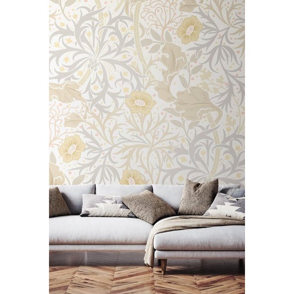 Origin Murals Trailing Seaweed Garden Wall Mural in Beige | Size: W350 cm x H280 cm