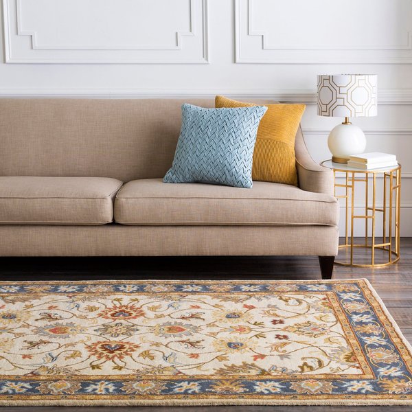 Livabliss Anjali Hand-Tufted Oriental Wool Tan Area Rug (183 X274 cm)