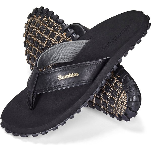 Gumbies Women's Vegovert Flip-Flops in Black | Size: 4