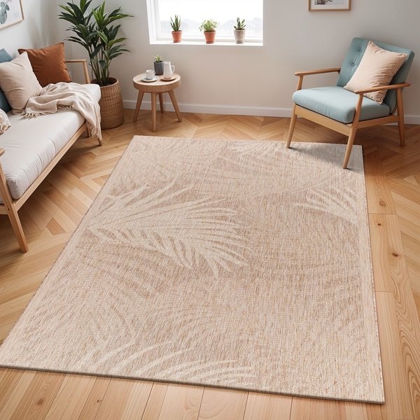 Livabliss In- & Outdoor Coastal Jute-Look Vanessa Area Rug in Beige | Size: 160 cm x 215 cm