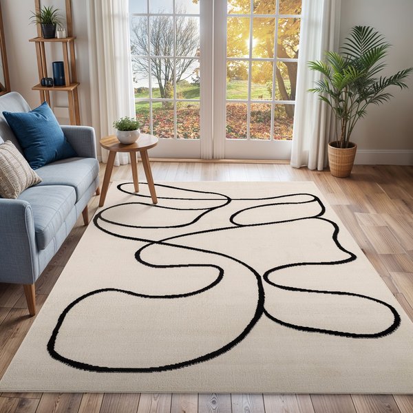 Livabliss Scandi Modern Lylou Area Rug in Beige | Size: 200 cm x 275 cm